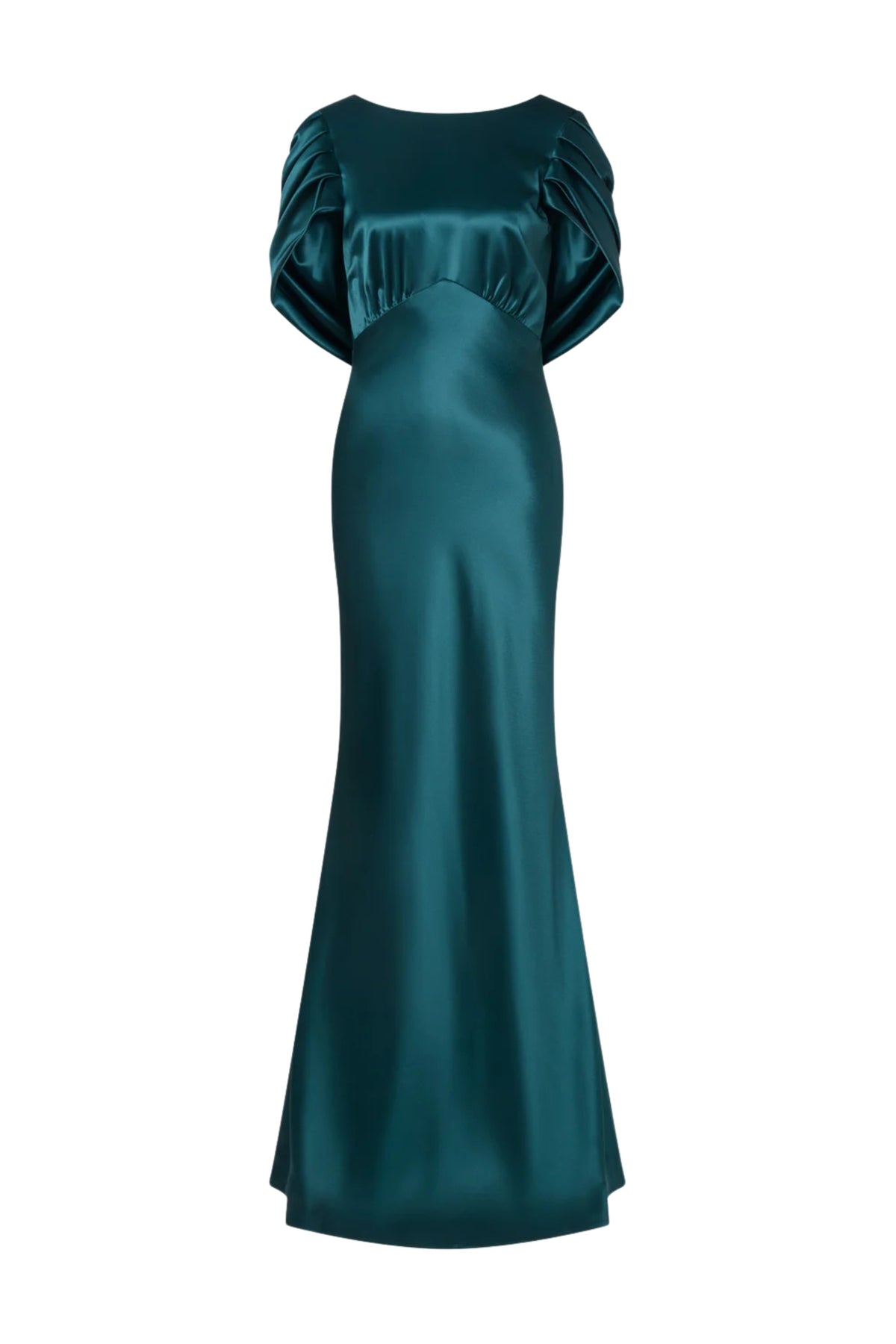 Louise Draped Back Maxi Dress - Teal