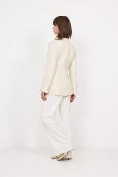 Carol Fitted Boucle Blazer - Vanilla