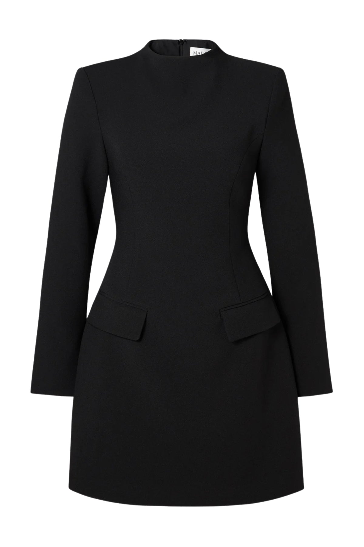 Leanna High Neck Mini Dress - Black