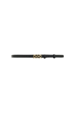 Mini Monogram Leather Belt - Black
