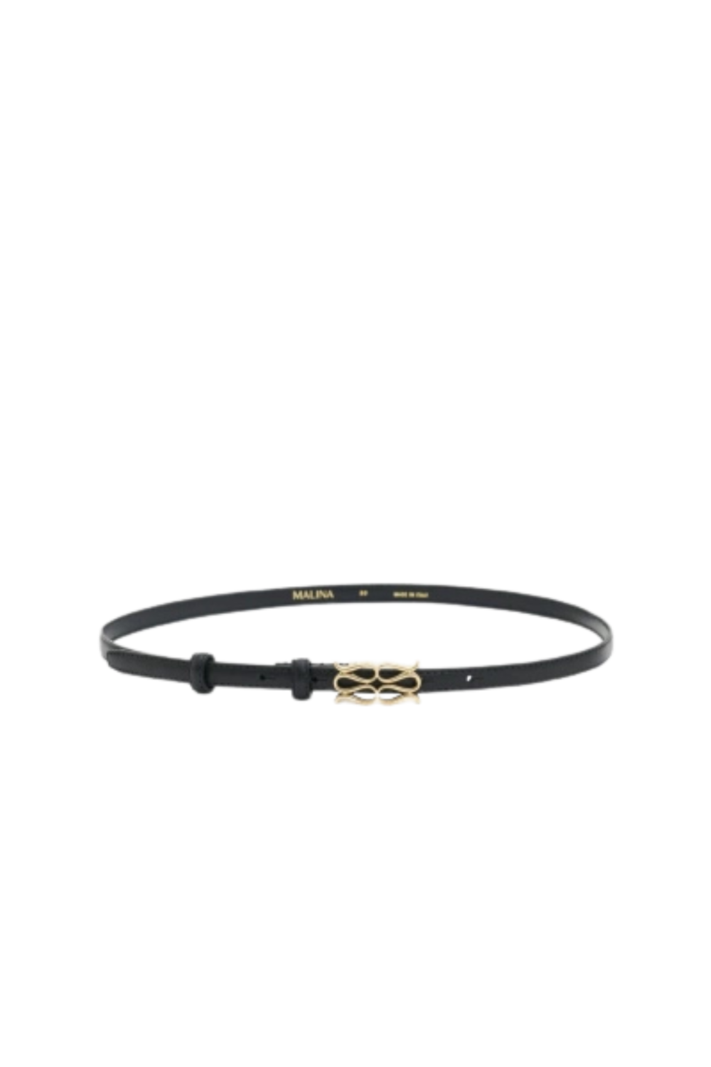Mini Monogram Leather Belt - Black