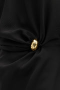 Zilla Brooch Detailed Blouse - Black