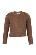 Hairy Knit Jacket - Brown
