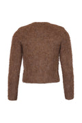 Hairy Knit Jacket - Brown