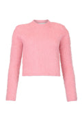 Hairy Knit Sweater - Pink