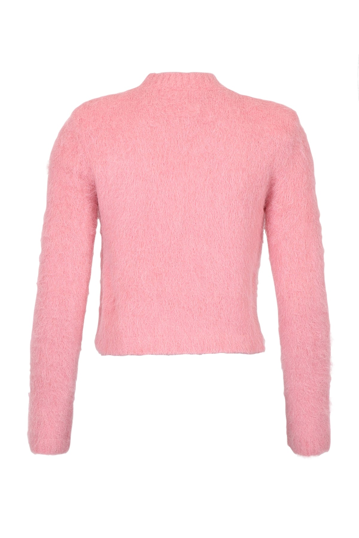 Hairy Knit Sweater - Pink