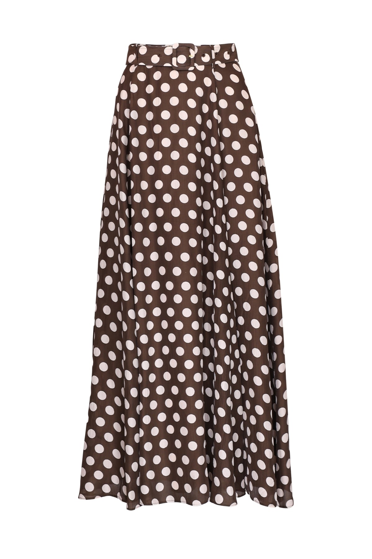 Striped Organza Maxi Skirt - Dots