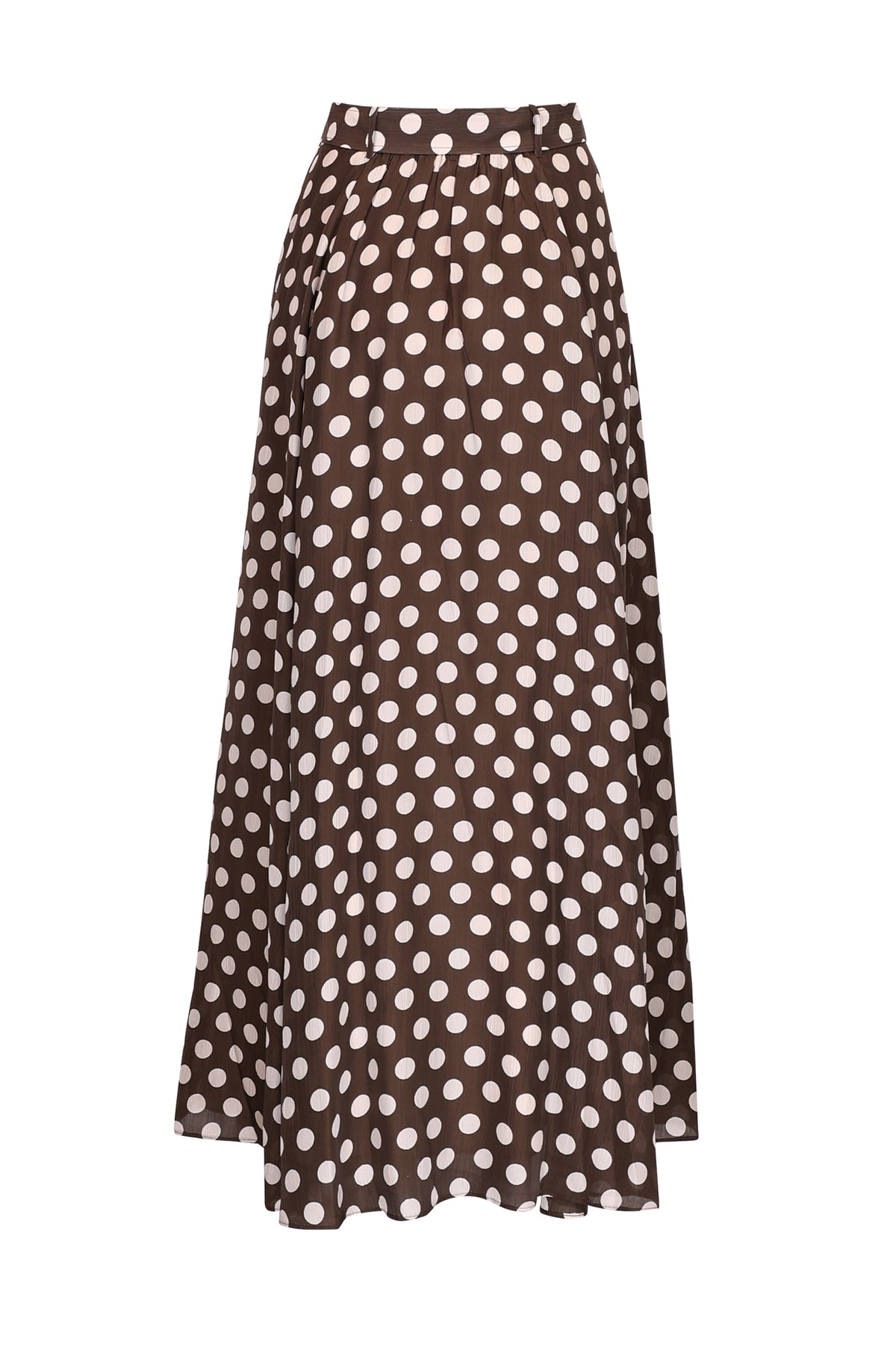 Striped Organza Maxi Skirt - Dots
