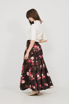 Taffeta Maxi Skirt - Soft Bloom