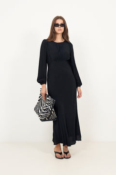 Viscose Maxi Dress - Black