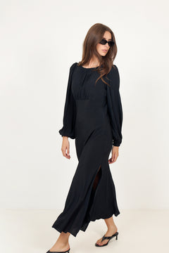 Viscose Maxi Dress - Black