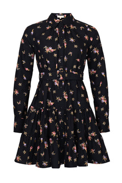 Winter Cotton Shift Dress - Petite Flowers
