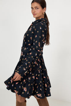 Winter Cotton Shift Dress - Petite Flowers