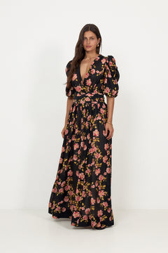 Striped Organza Gown - Midnight Field