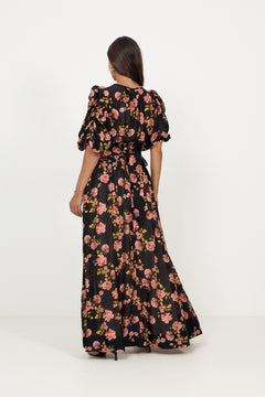 Striped Organza Gown - Midnight Field