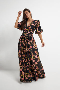 Striped Organza Gown - Midnight Field