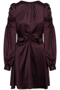 Satin Mini Dress - Burgundy