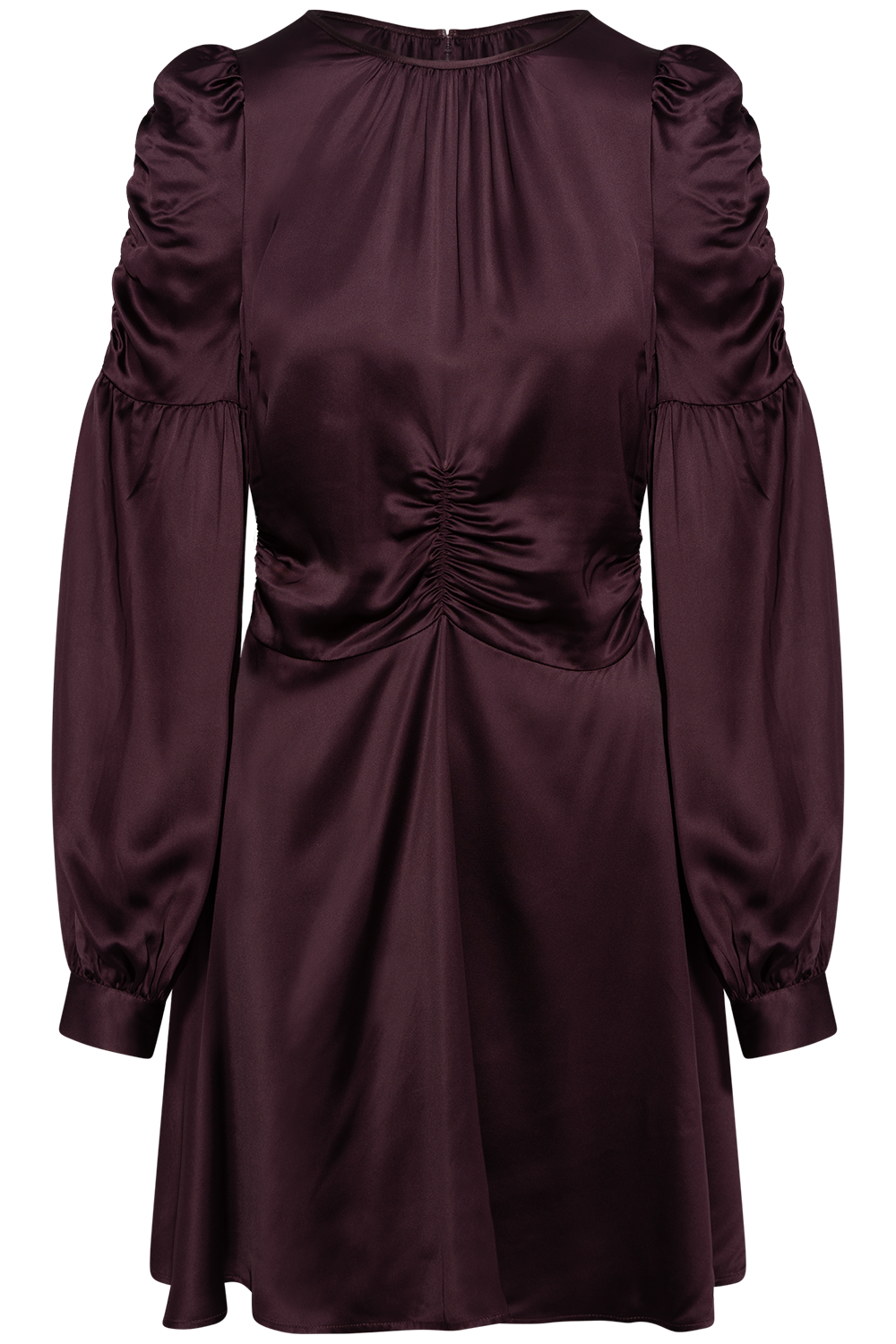 Satin Mini Dress - Burgundy