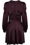 Satin Mini Dress - Burgundy