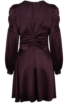 Satin Mini Dress - Burgundy