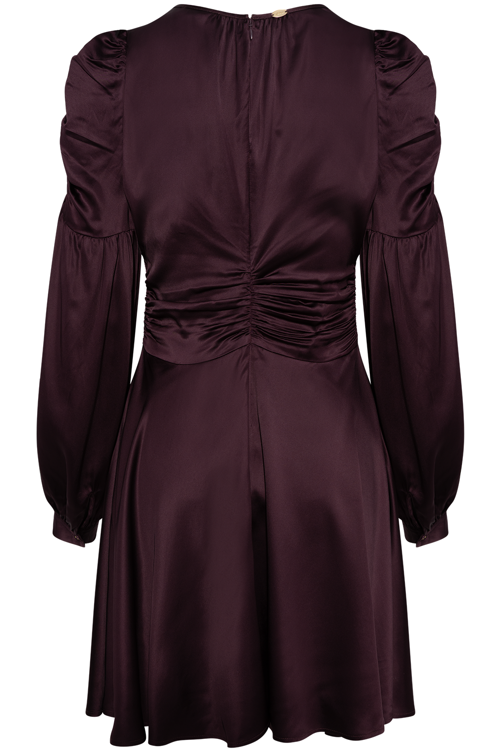 Satin Mini Dress - Burgundy