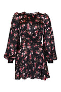 Satin Mini Dress - Blooming Night