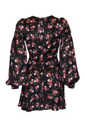 Satin Mini Dress - Blooming Night