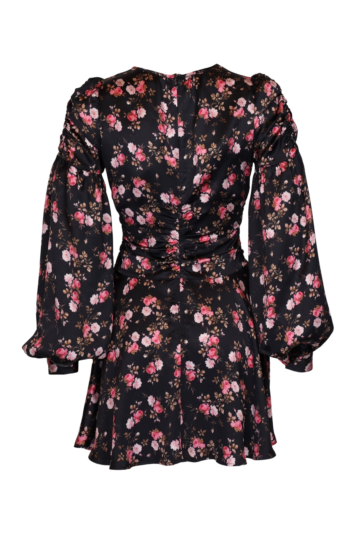 Satin Mini Dress - Blooming Night