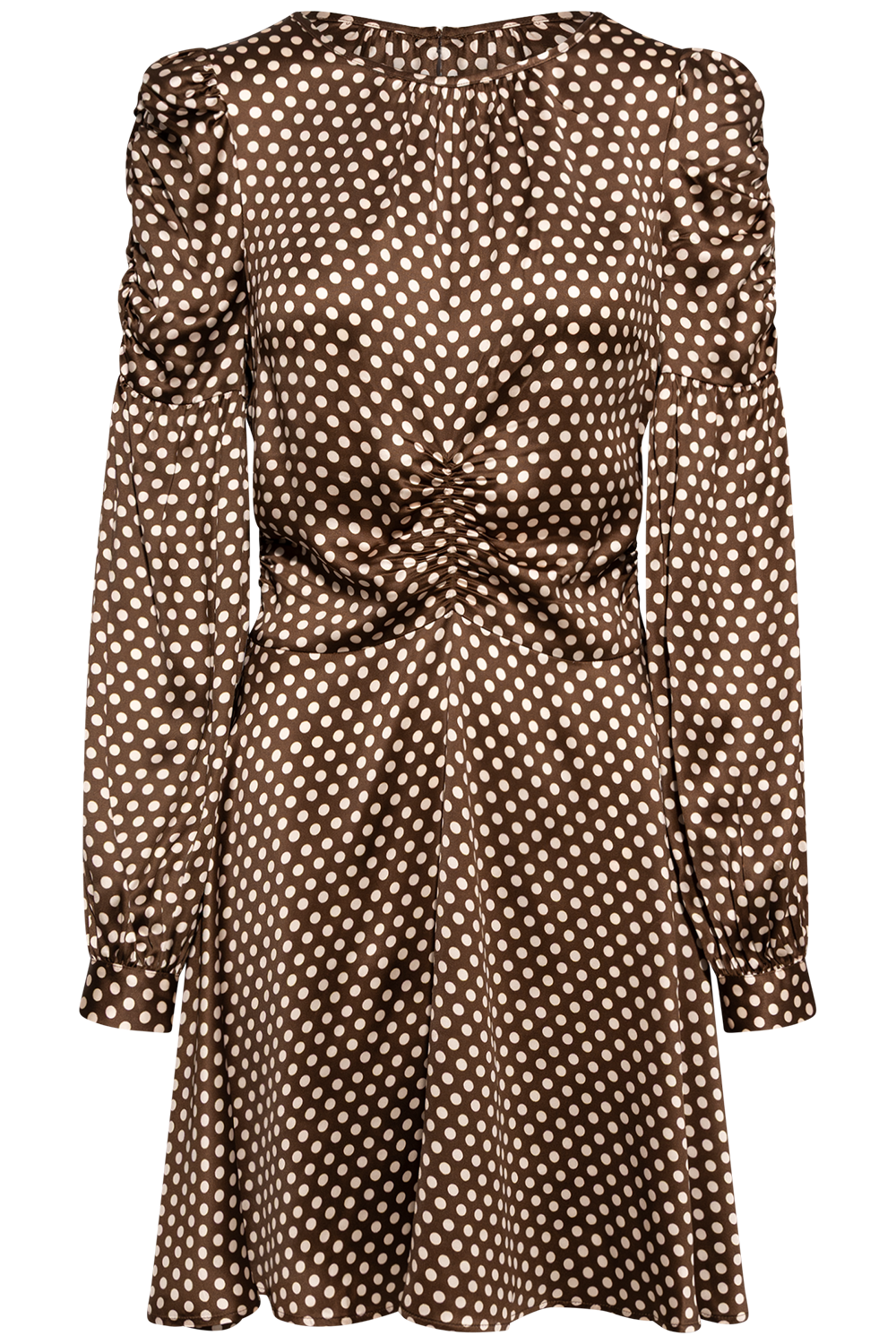 Satin Mini Dress - Blush Dots