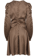 Satin Mini Dress - Blush Dots