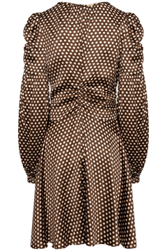 Satin Mini Dress - Blush Dots