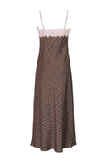 Satin Slip Dress - Blush Dots