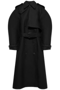 Pascale Maxi Trench - Black