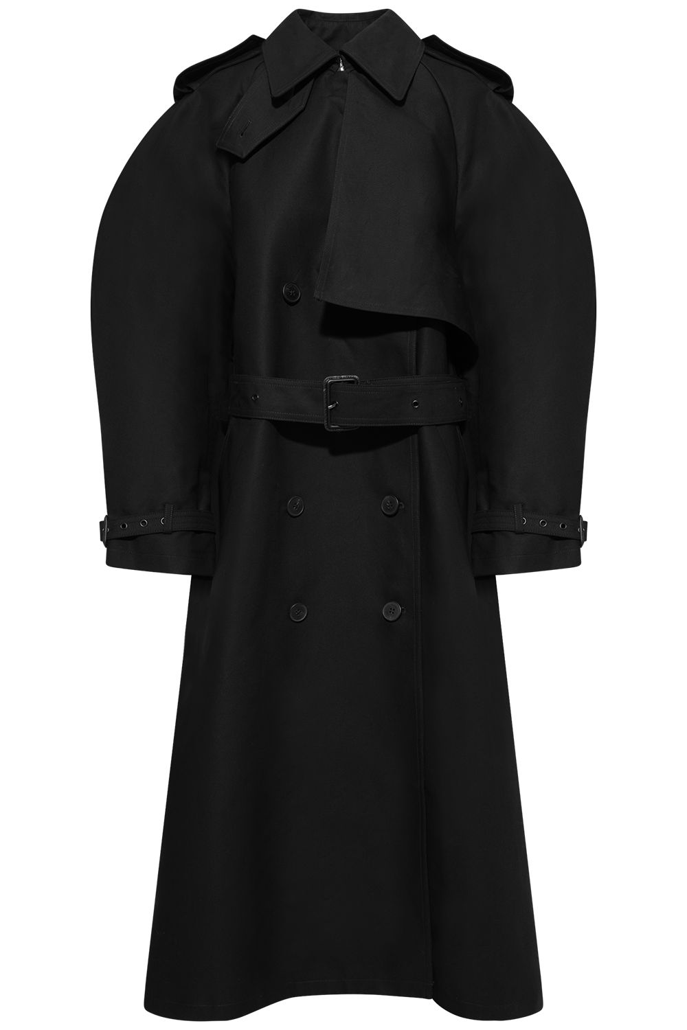 Pascale Maxi Trench - Black
