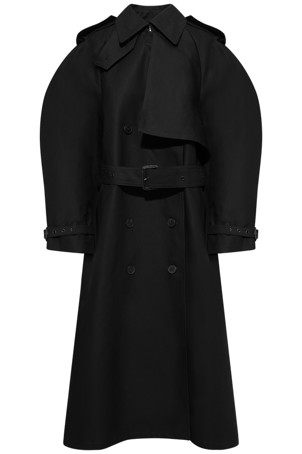 Pascale Maxi Trench - Black