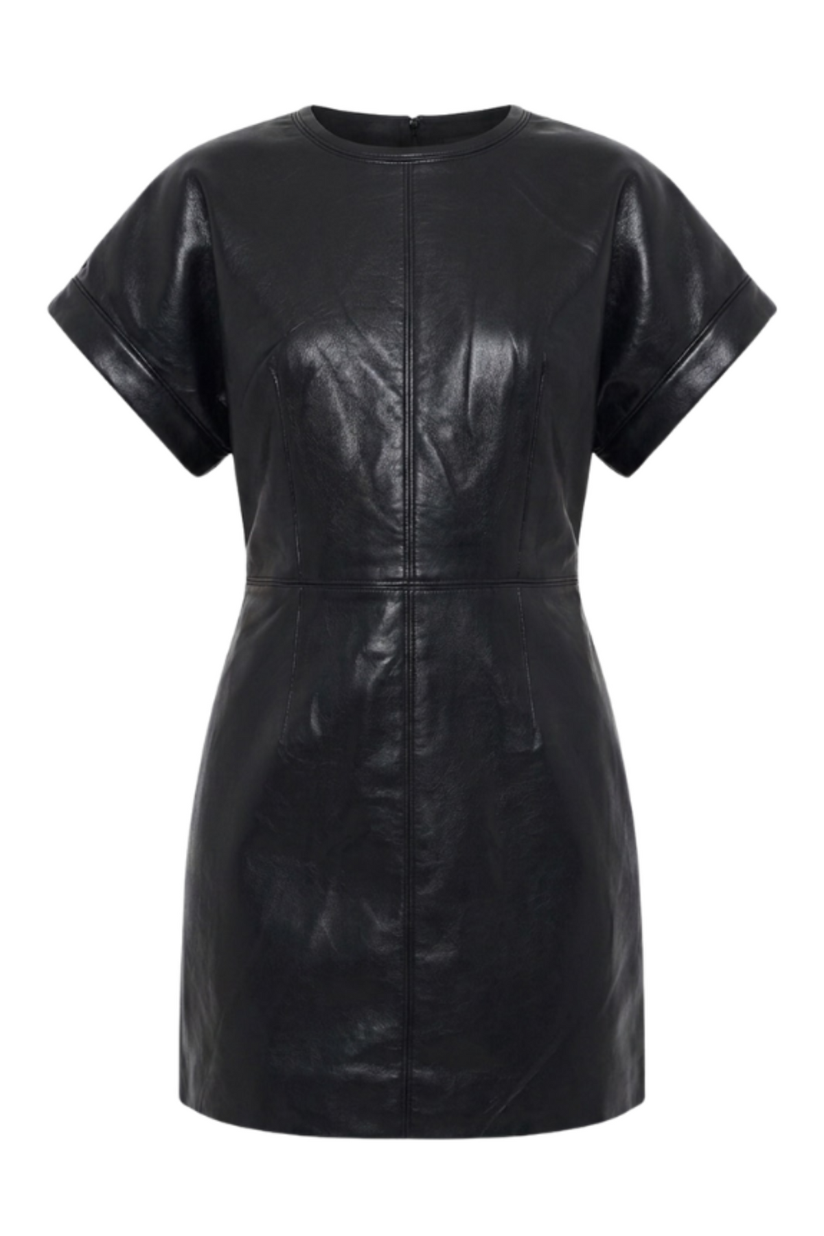 Zelie Dress - Black Recycled Leather