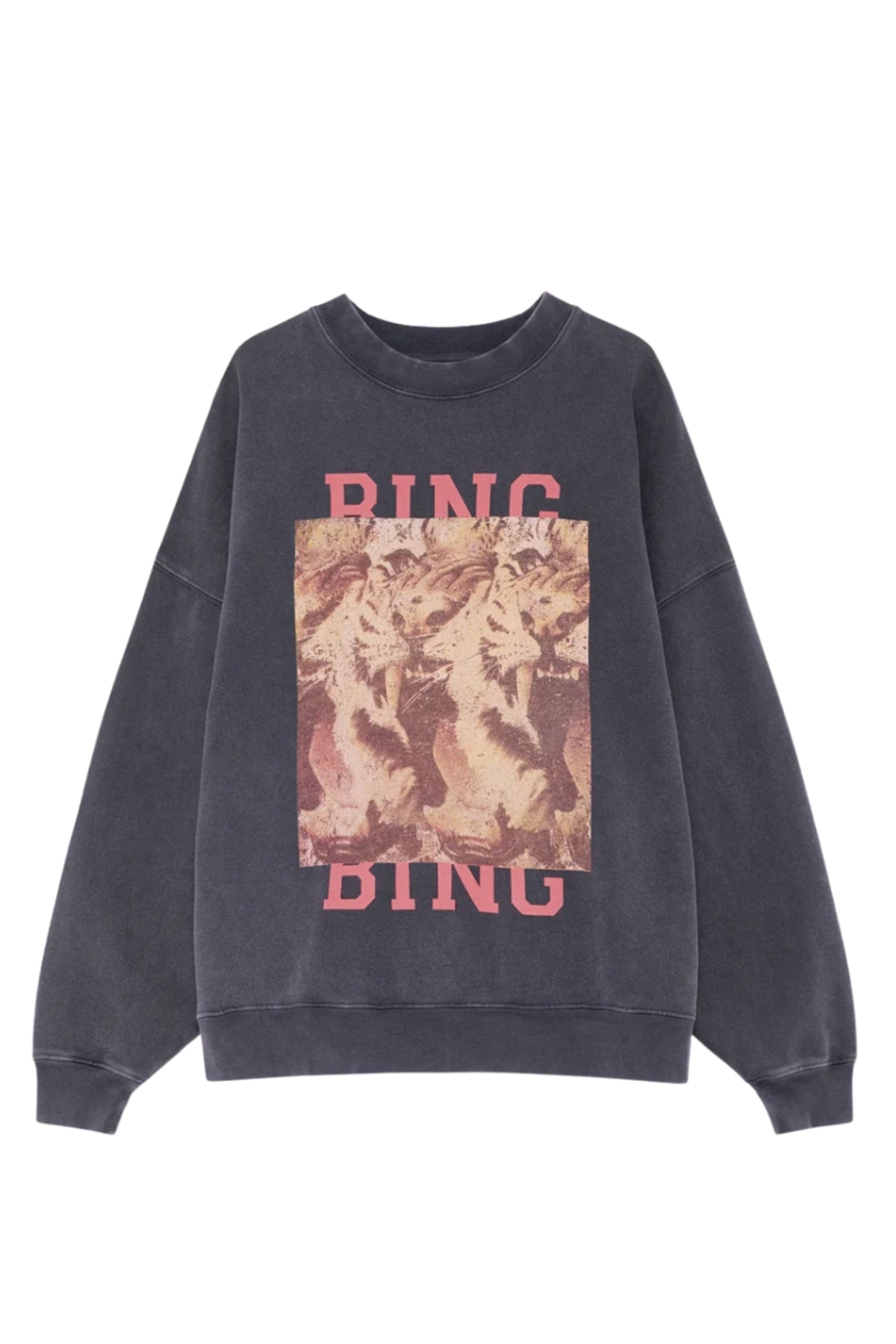 Miles Sweatshirt Tiger Bing - Washed Black