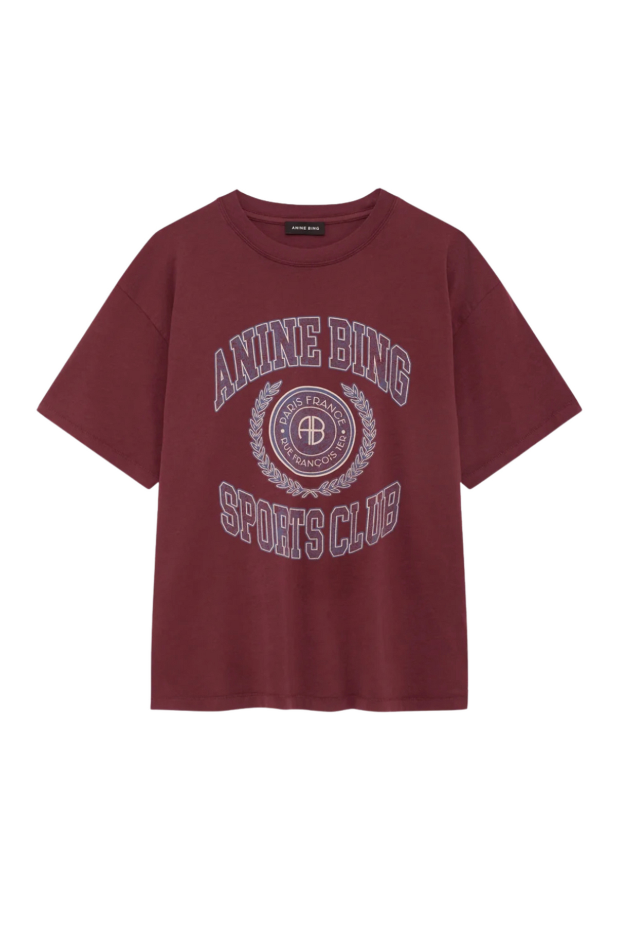 Cade Tee Collegiate - Burgundy
