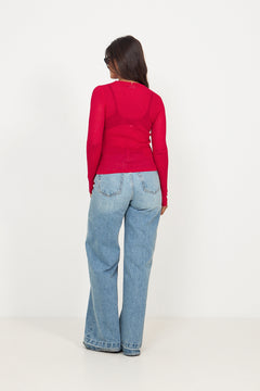 Tiana Sweater - Tango Red