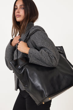 Elly Tote Small Grained Leather - Black