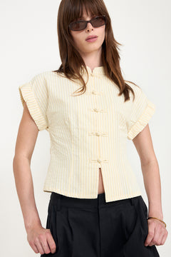 N-Norma Blouse - Etta Butter Stripe