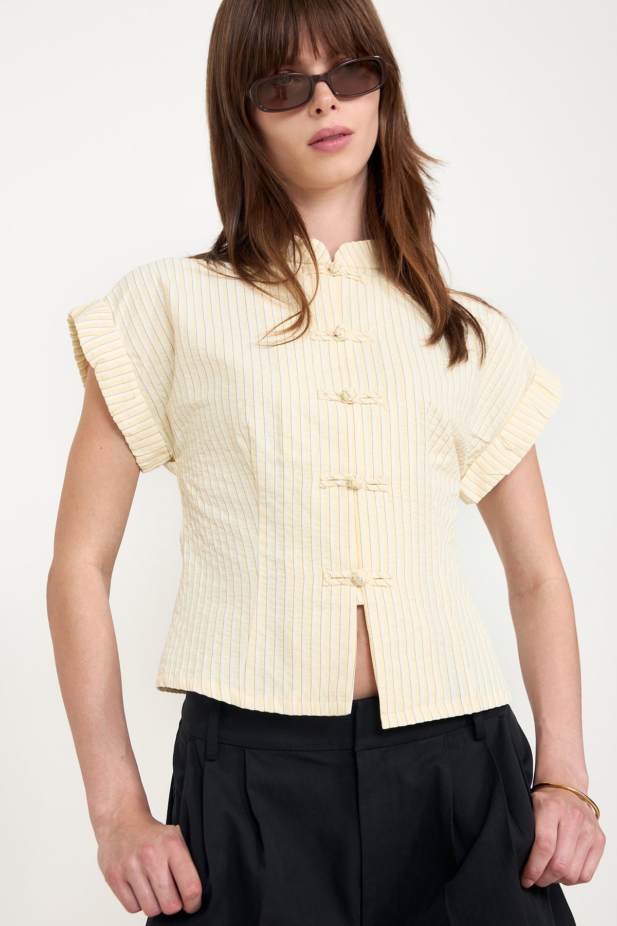 N-Norma Blouse - Etta Butter Stripe
