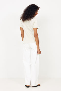 Vincentiw Melange Karmen T-Shirt - Ecru