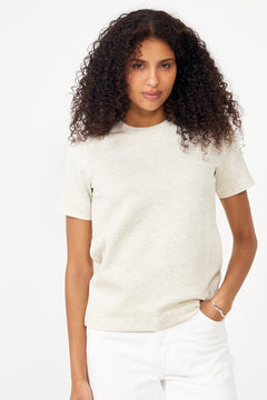 Vincentiw Melange Karmen T-Shirt - Ecru