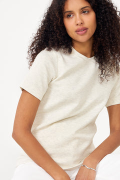 Vincentiw Melange Karmen T-Shirt - Ecru