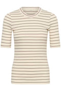 Dagnaiw Striped T-Shirt - Vanilla/coffee Quartz Stripe