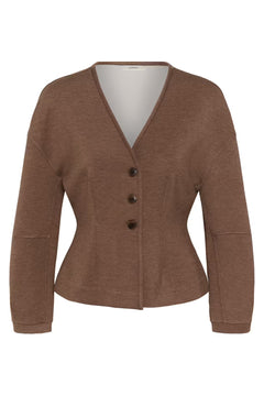 Fariiw Vincentiw Mel Jacket - Coffee Quartz Melange