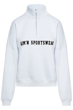 Varsity Sweat Half Zip - Aura