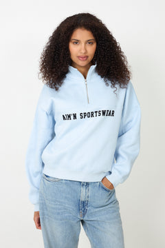 Varsity Sweat Half Zip - Aura