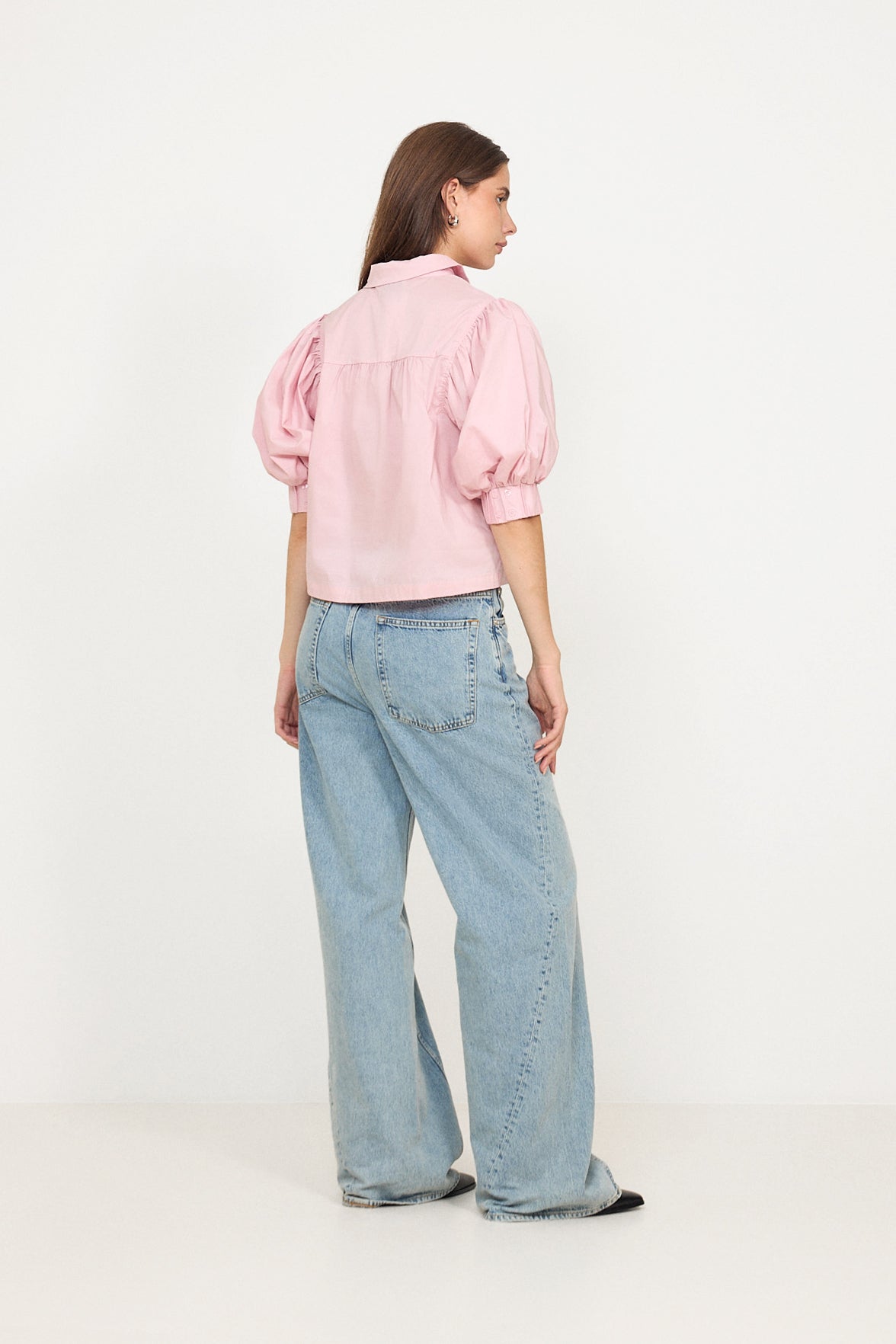 Etta Poplin Shirt - Rose